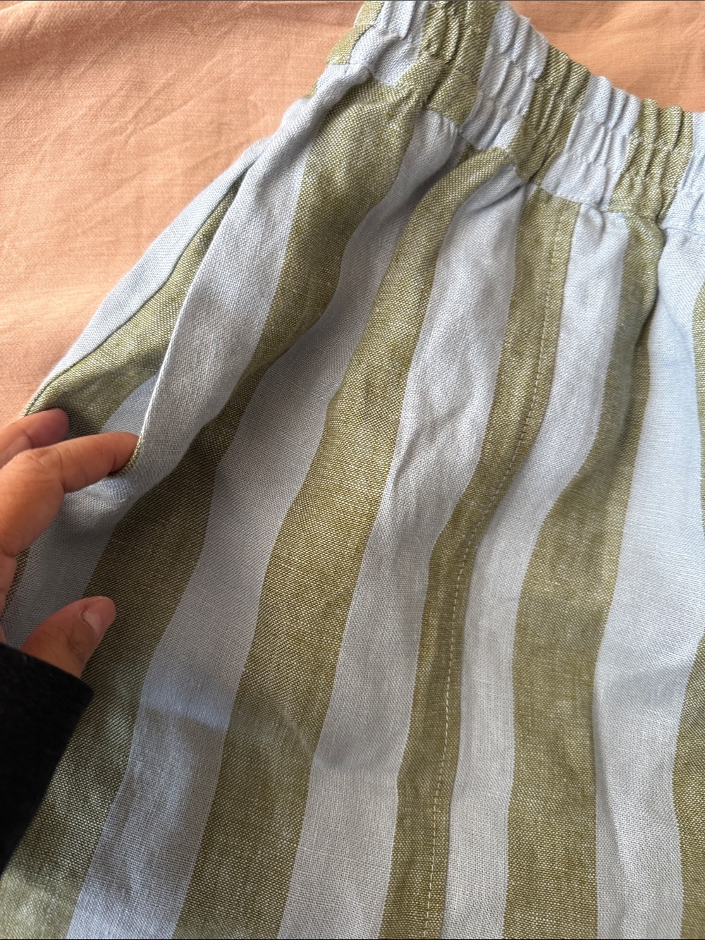 Beyond Nine Linen Mabel Trousers - meadow stripes *limited edition - Picture 5 of 9